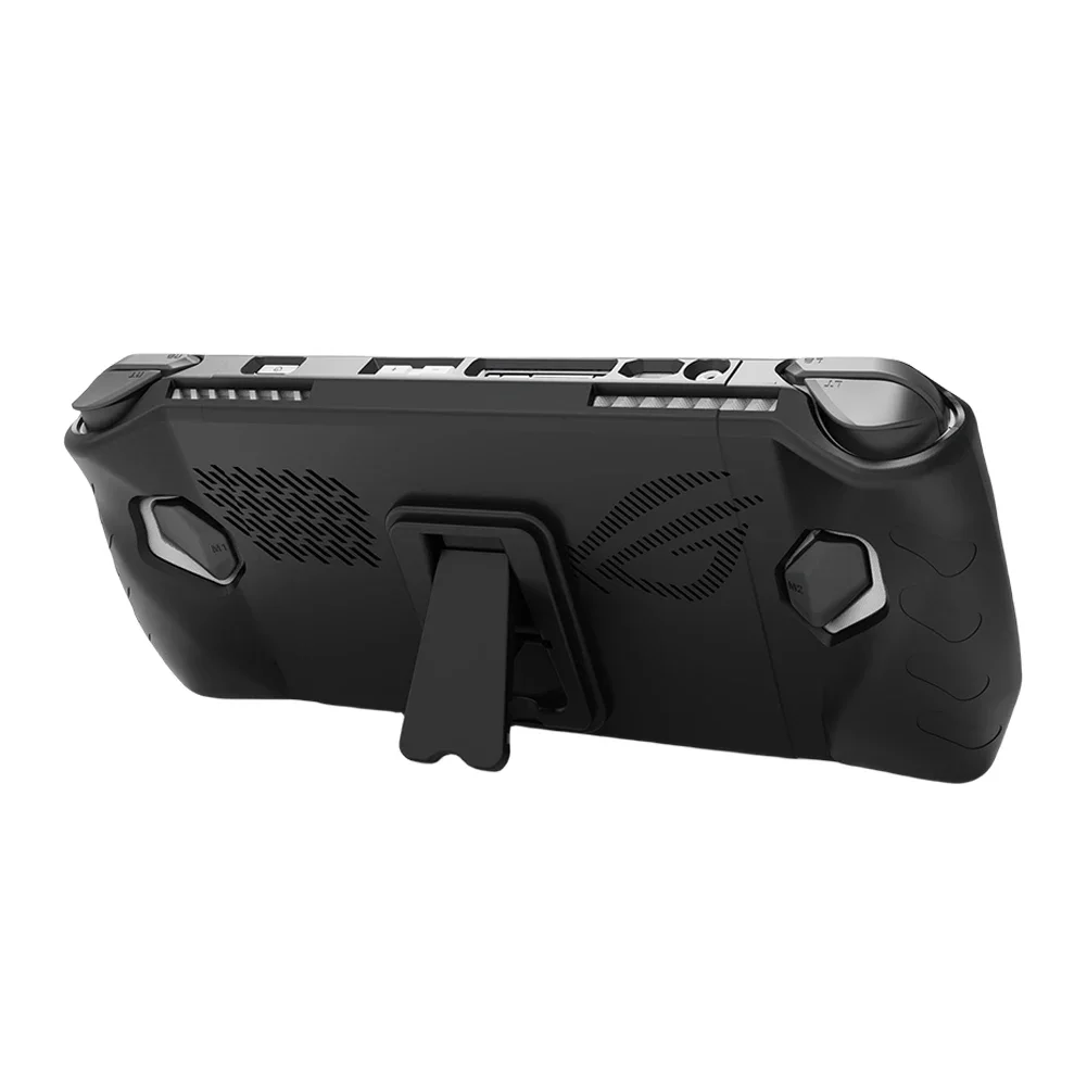 غطاء حماية من مادة TPU غطاء مقاوم للصدمات غطاء خلفي مضاد للخدش مع دعامة لوحدة تحكم الألعاب ASUS ROG Ally