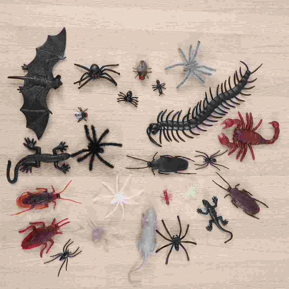 88 PCS Halloween- Tricky Props Fake Insect Prop Tricky Artificial Halloween Spider Props April Fools Day