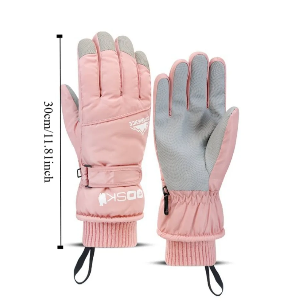 Elastic Keep Warm Snowboard Gloves Touch Screen Waterproof Cycling Mittens Thicken Windproof Skiing Gloves Female/Girls