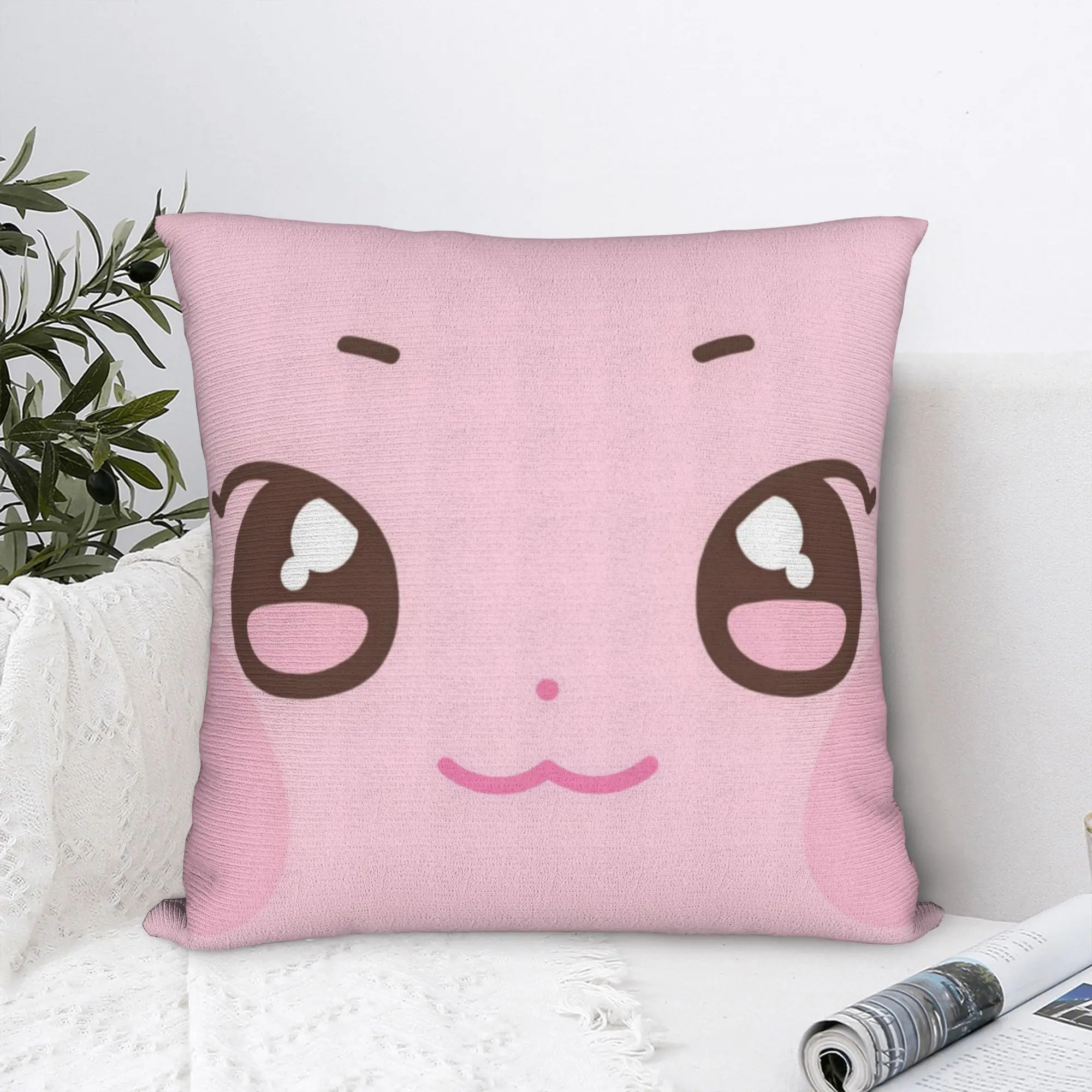 Aniteez Face Pillow Cover  Funny Pillow Case For Couch Sofa Bedroom Design Pillowcases Gift