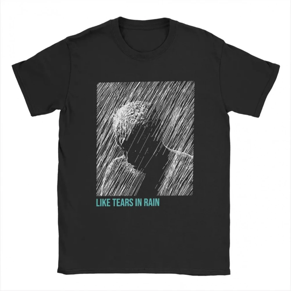 Men'S Vintage T-Shirts Featuring Blade Runner Design Short Sleeve Crewneck Style Perfect for Y2K and Harajuku Fashion