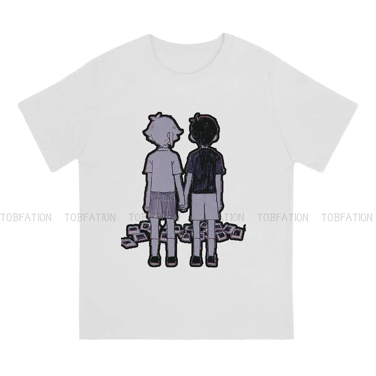 Sunny and Basil Hipster TShirts Omori Psychological Terror RPG Game Men Harajuku Pure Cotton Streetwear T Shirt O Neck