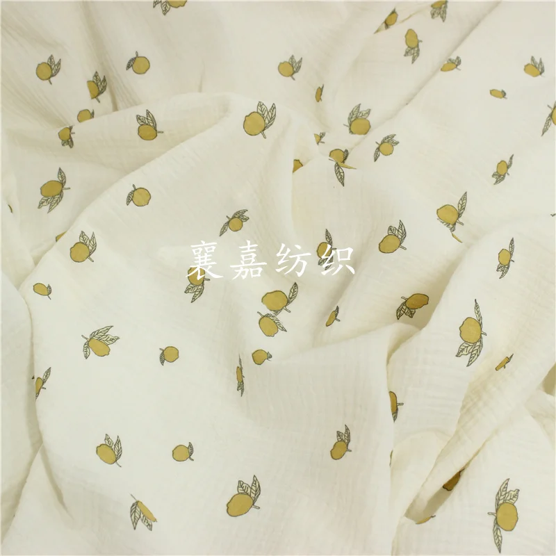 Breathable Double Gauze Cotton Fabric for Summer Clothing and Blankets, 135x50cm