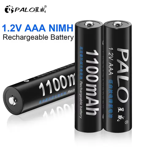 Rechargeable AAA NiMH batteries 1100mAh pack PALO
