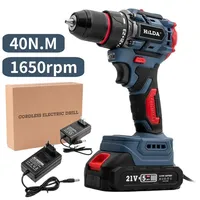 21V Hand Drill Electric Screwdriver 40N.M Torque Multi-function Drill Screw Driver Brushless Motor Rechargeable Drill Power Tool