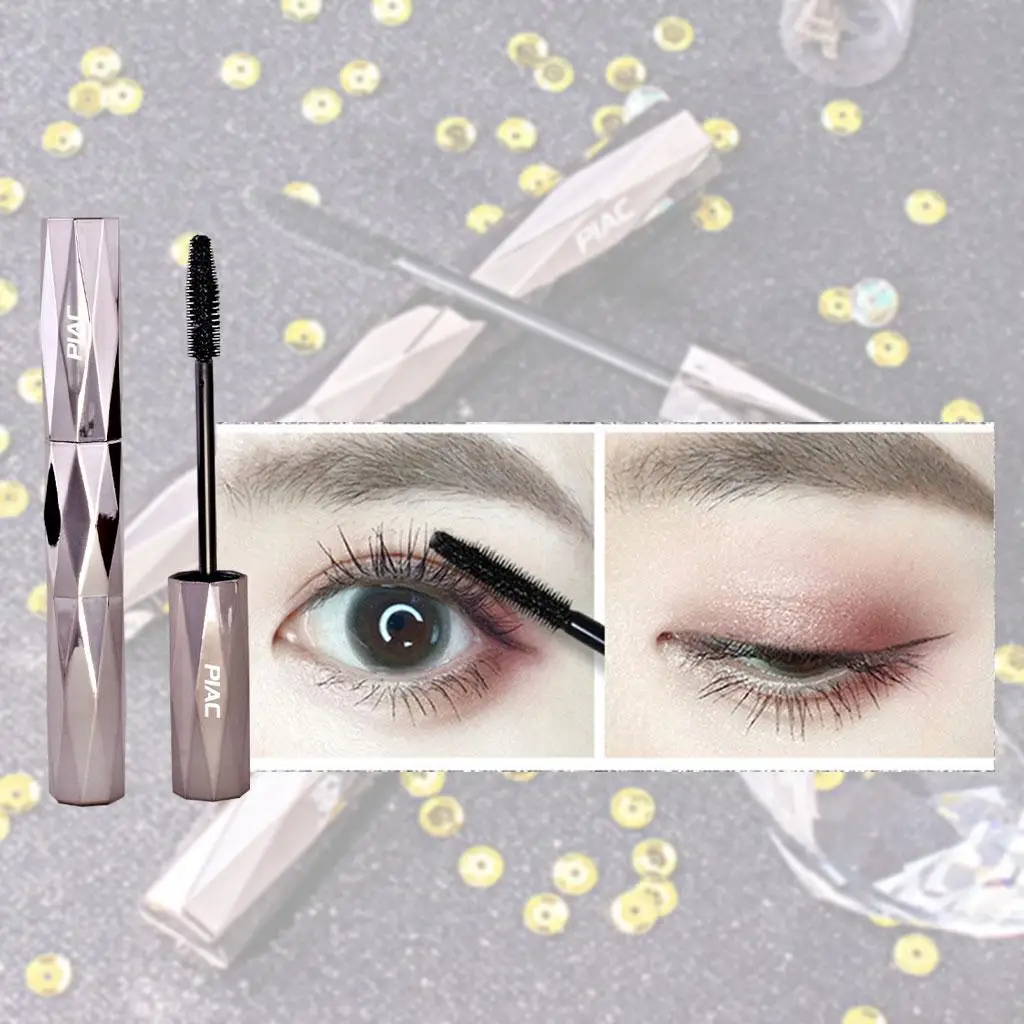 Tusz do rzęs czarny, zwiększający objętość, z silikonowym pędzelkiem, wodoodporny, do całodobowego użytkowania.