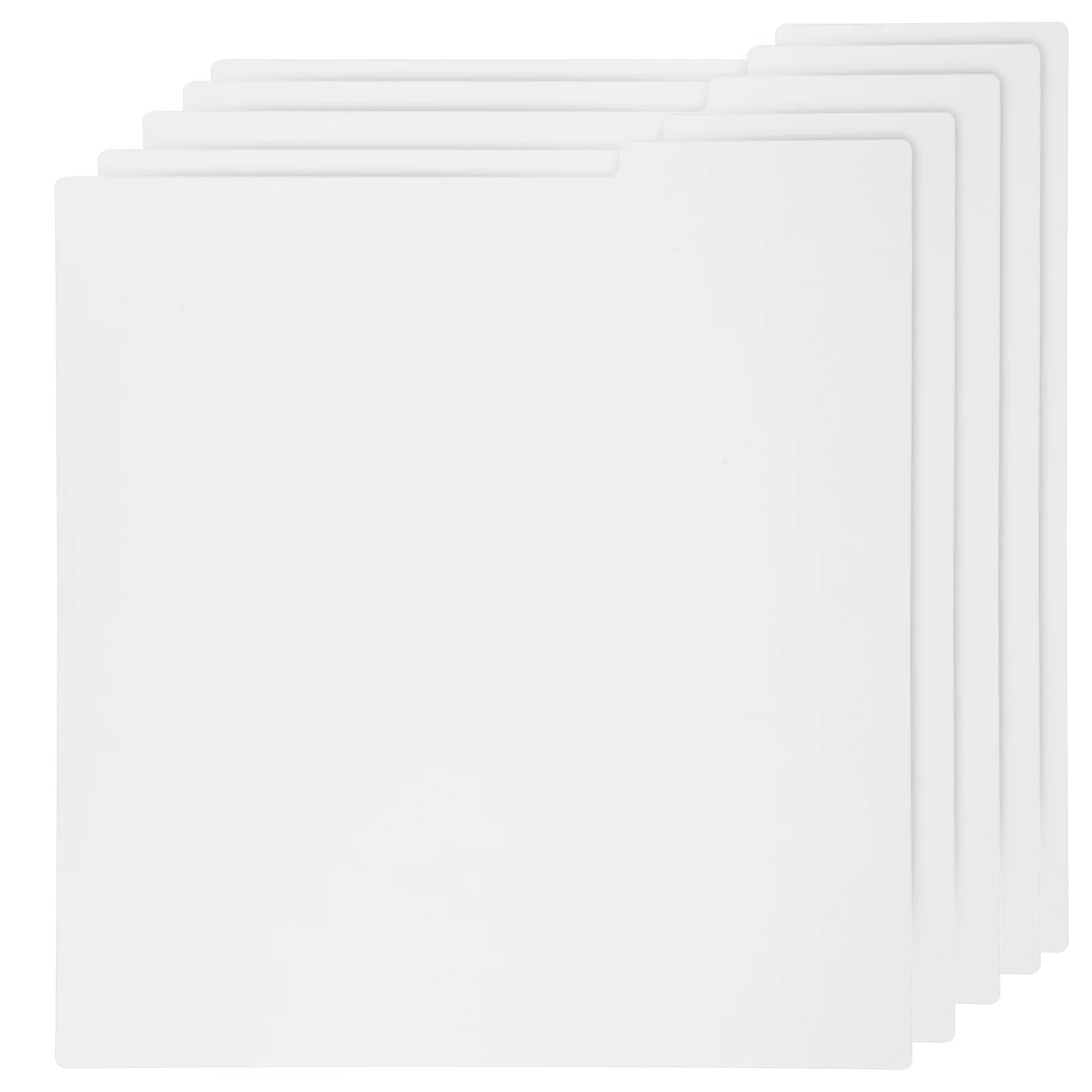 5 Pcs Divider Card Notebook Dividers Album Record Separators with Tabs Classification Supplies White Plastic Vinyl Page