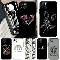 Hair Stylist Hairdresser Phone Case For iPhone 13 12 11 14 15 16 Pro Max Mini X XS Max XR Plus Case Back Cover