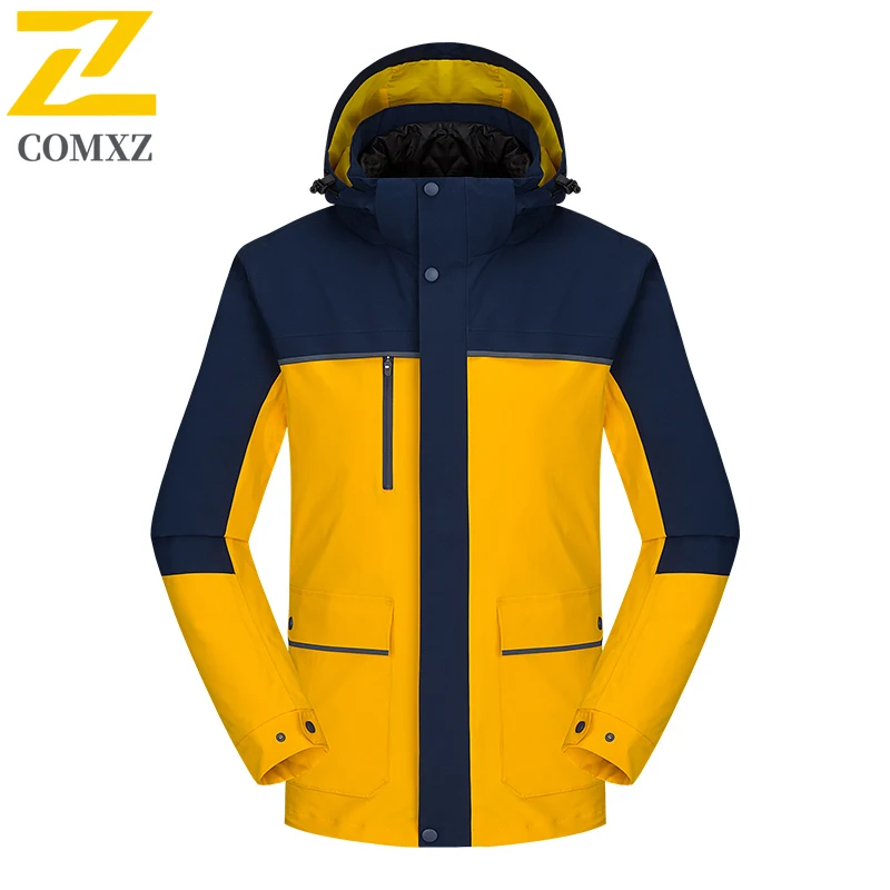 

COMXZ Men Down Jacket Fashion Hooded American Style Lightweight Outdoor Adventure Cold Resistant Down Inner Layer Garment