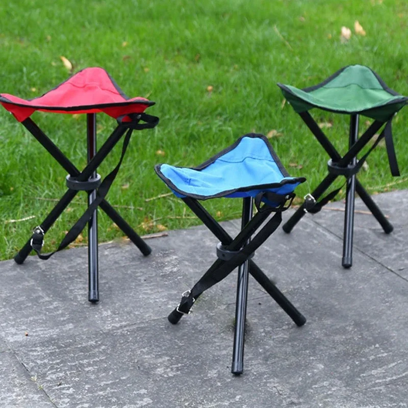 

Portable Outdoor Folding Chair Three-Legged Foldable Chair Camping Travel Picnic Supplies Fishing Chair Seat Tools