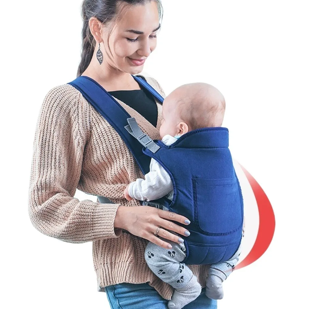 

Solid color Baby Wrap Carrier Multi-Functional Cloth Infant Backpacks Horizontal Holding Type Newborn Front Holding
