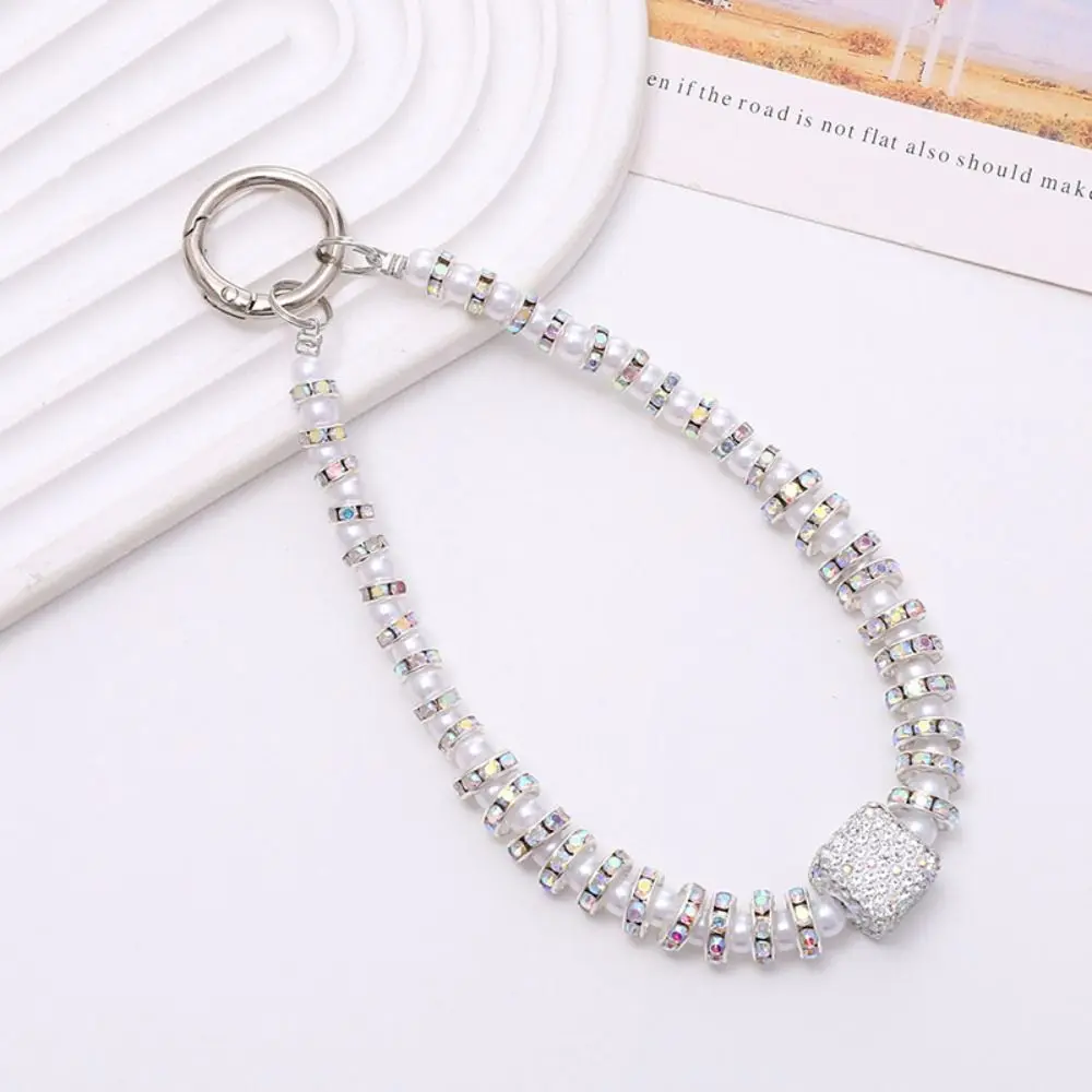 Keychain Rhinestone Phone Lanyard Bright Bling Bling Glitter Wrist Straps Diamond Crystal Anti-lost Rope Phone Accessories
