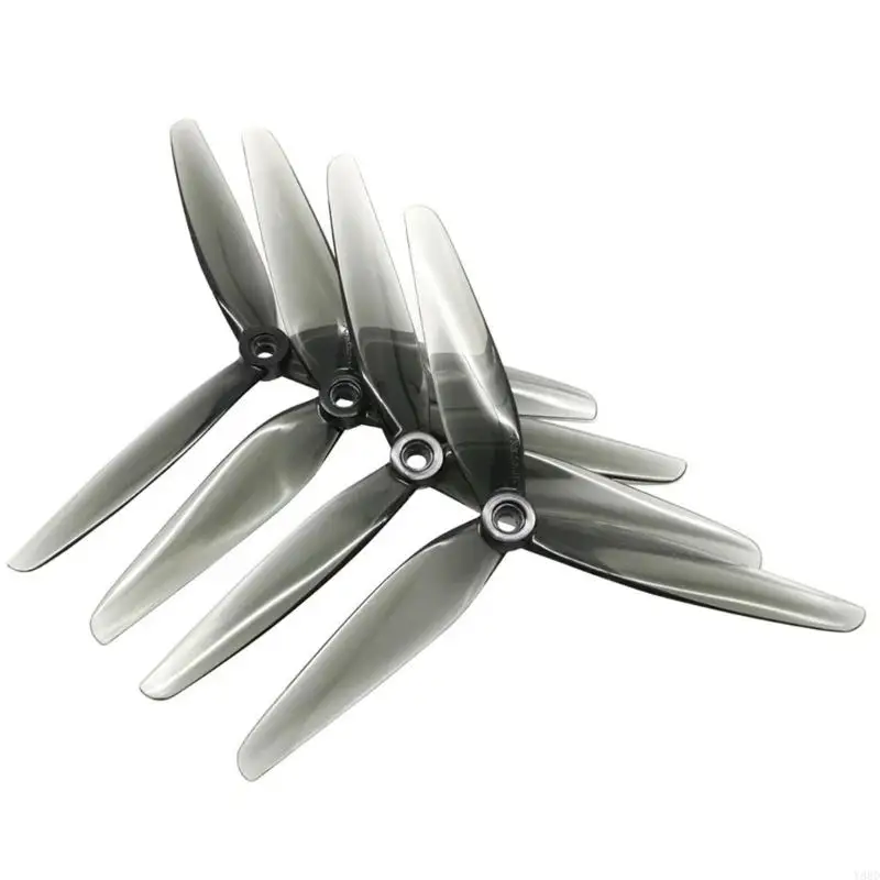 Y88D Strong ABS Plastic Propellers 7 Inch Three Blade Designs Toy Aircraft Spare Parts Simple Installation for Drones 7035