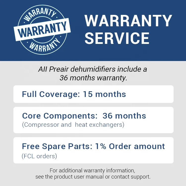 Desumidificador de casa inteira com espaço de rastreamento doméstico comercial 95 PPD
