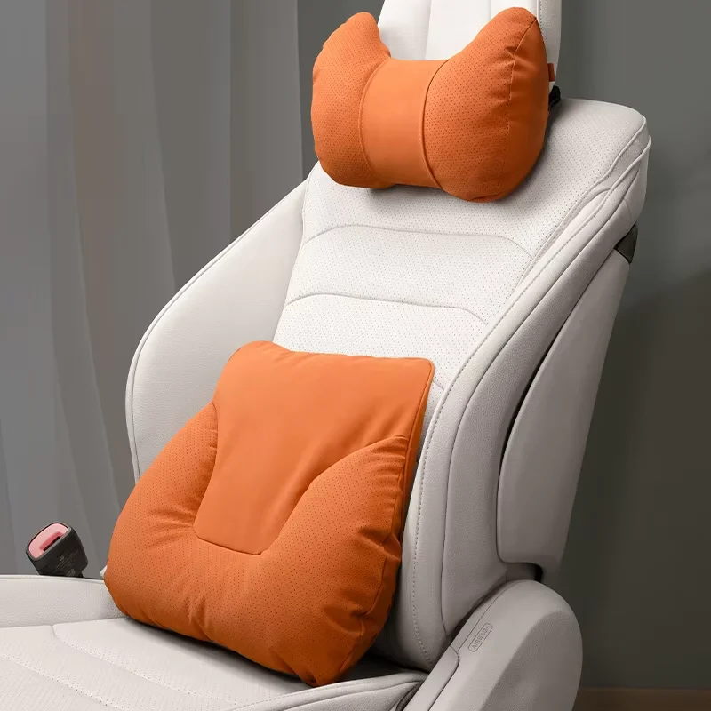 Top Quality Cheap Price Car Headrest and Lumbar Support Set Neck Waist Pillow Universal Ergonomic Auto Seat Cushion