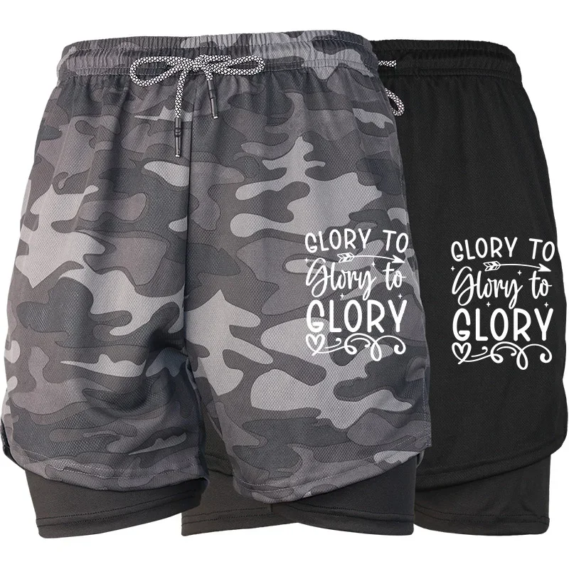 

Мужские повседневные шорты на плотной подкладке с принтом для пляжных тренировок, повседневные стильные шорты с несколькими карманами для фитнеса и спорта