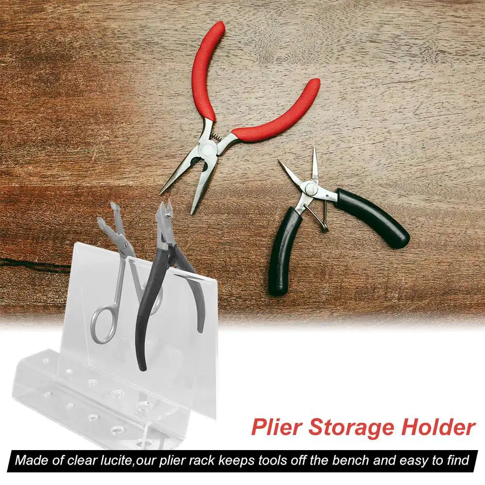 

Space Saving Design Acrylic Pliers Holder Display Rack Modern Jewelry Tool Organizer Transparent Holder Stand