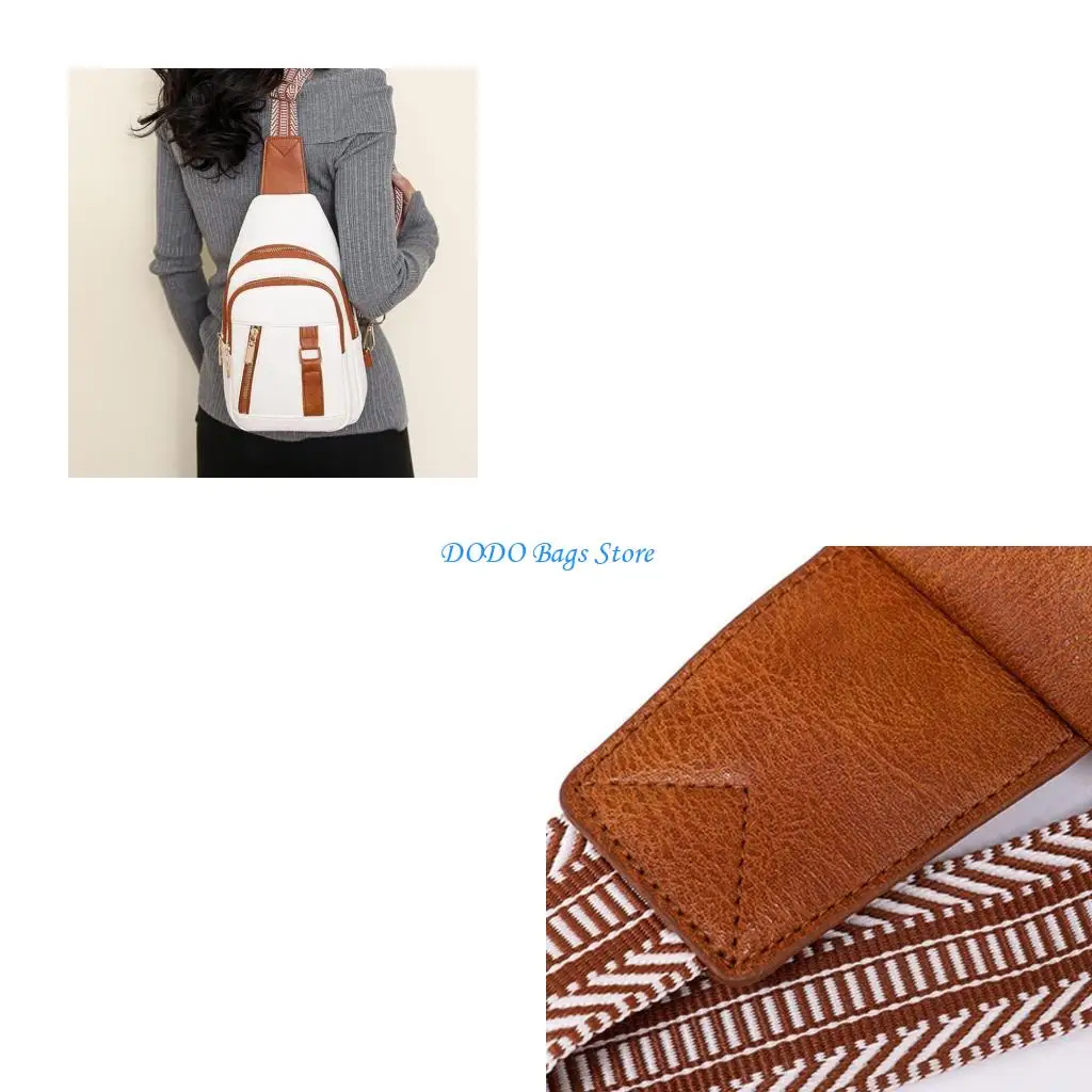 

Small Chest Bag for Women Man Slings Bag with Adjustable Strap Shoulder Bag Crossbody Bag PU Leather Shoulder Backpack