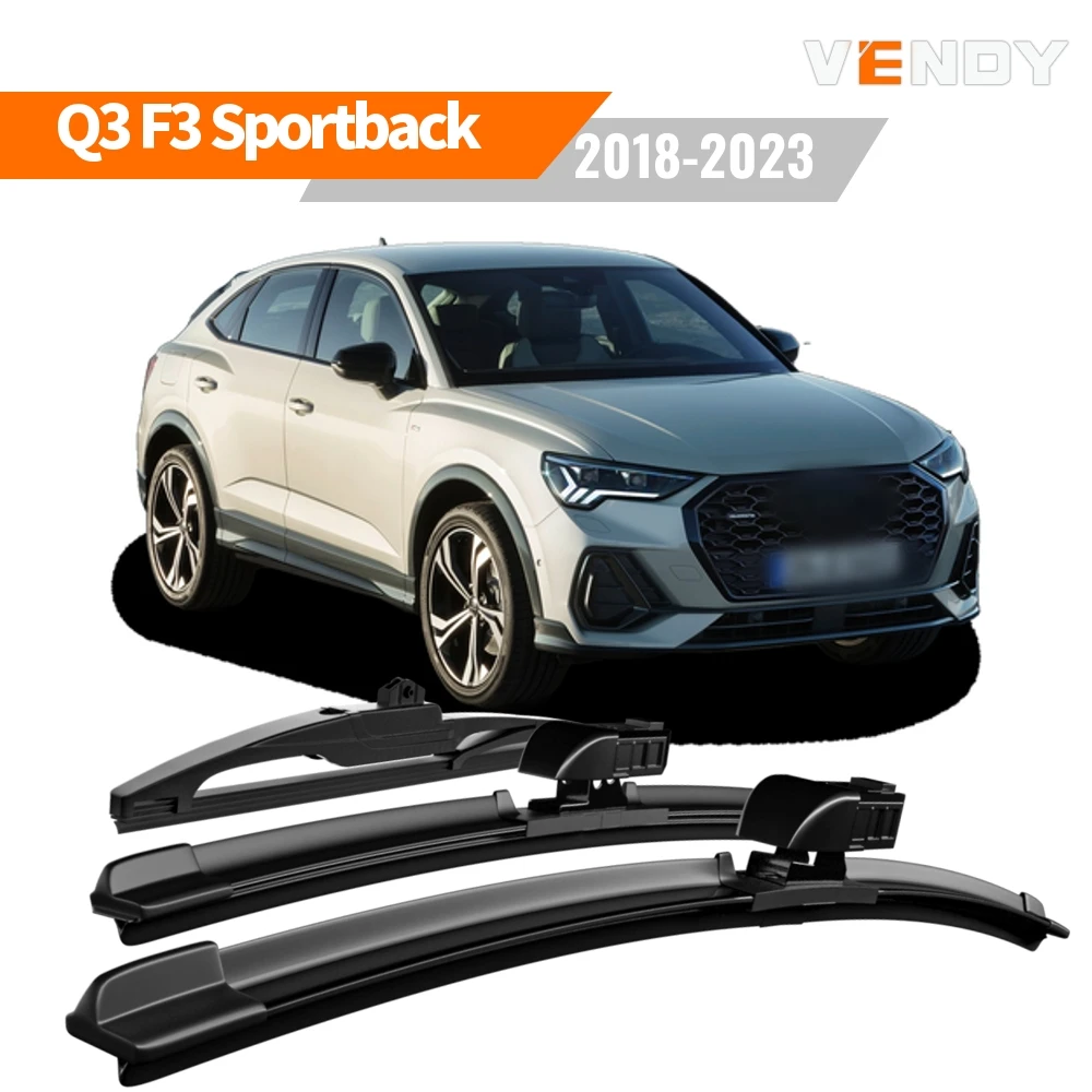 

1set Front & Rear Windshield Wiper Blades Windscreen Wipers For Audi Q3 F3 2018-2023 Rubber Brushes Car Accessories Refills