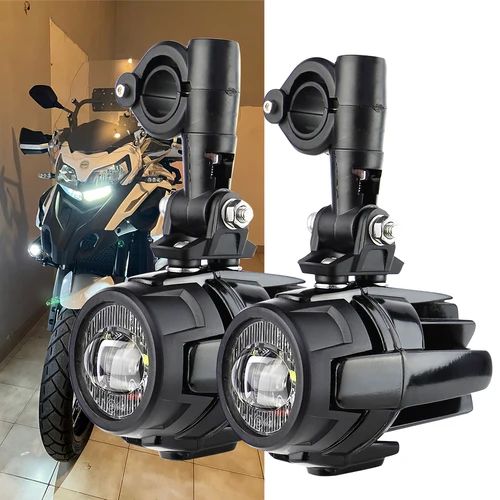Luces auxiliares LED luces antiniebla de conducción para motocicleta Universal R1200GS F800GS K1600 40W 6000K luces antiniebla