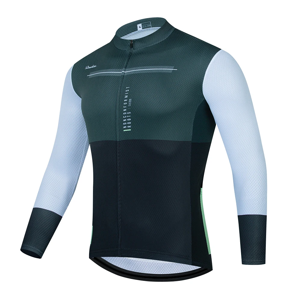 Herren Raudax Top MTB Fahrradjacke Langarmtrikots für Triathlon Fahrradbekleidung Ropa Ciclismo – Detail 2