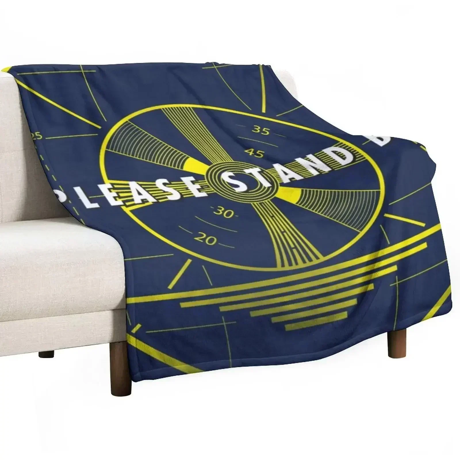 Please Stand By Throw Blanket Decoratives Cute Multi-Purpose Hairy Camping Furry Blankets