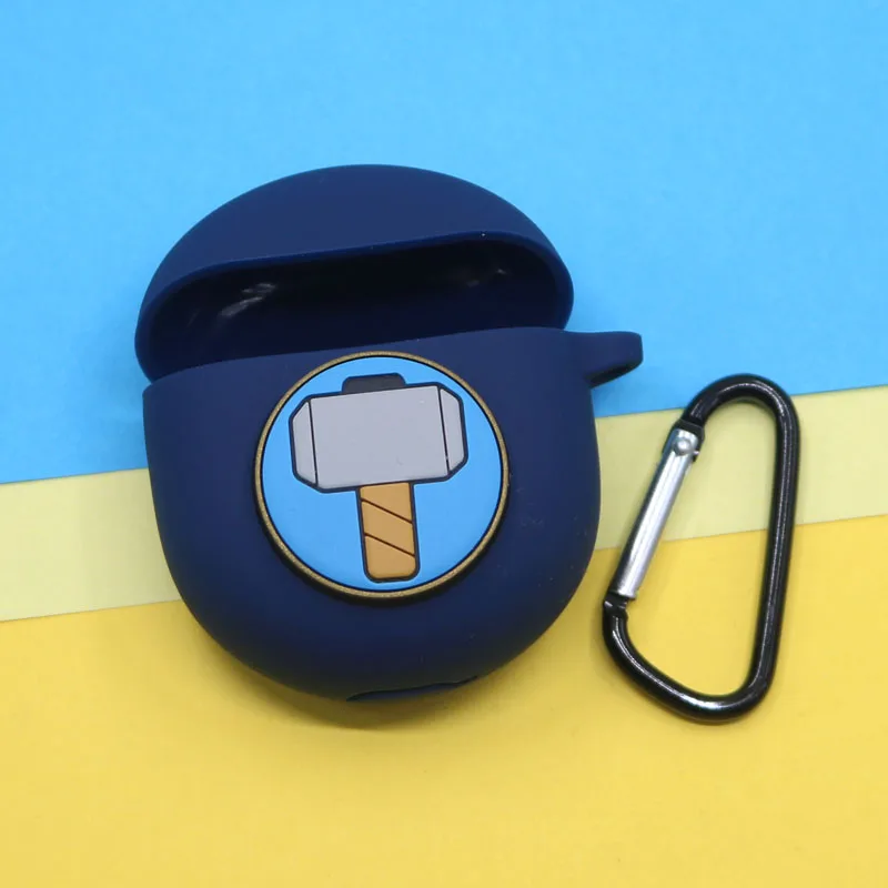 Disney Marvel-funda para auriculares, carcasa protectora de silicona para auriculares inalámbricos Realme Buds Air Pro, con gancho