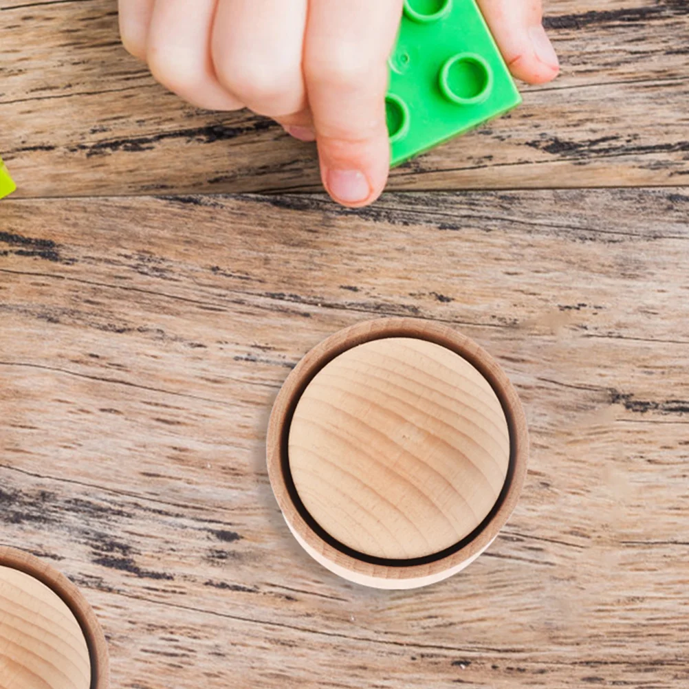 Taza de madera, rompecabezas educativo Montessori para bebé, coordinación mano-ojo, práctica de habilidades, suave y seguro, 1 ud.