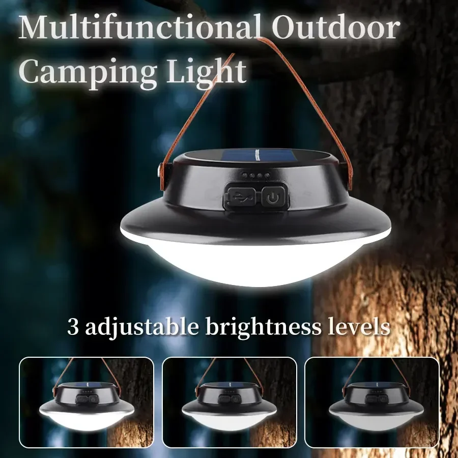 

Solar LED Camping Light 3 Mode Torch USB Rechargeable Battery Lamp Outdoor Portable Hanging Camping Supplies Emergency Lantern