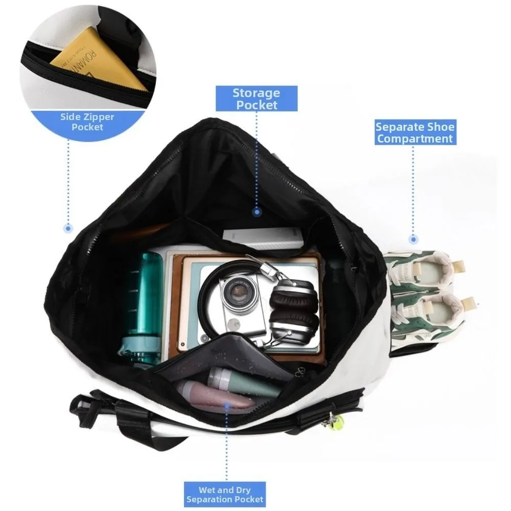 Portable Large Capacity Tennis Handbag Multifunctional Waterproof Fitness Shoulder Bag Durable Badminton Rackets Bag