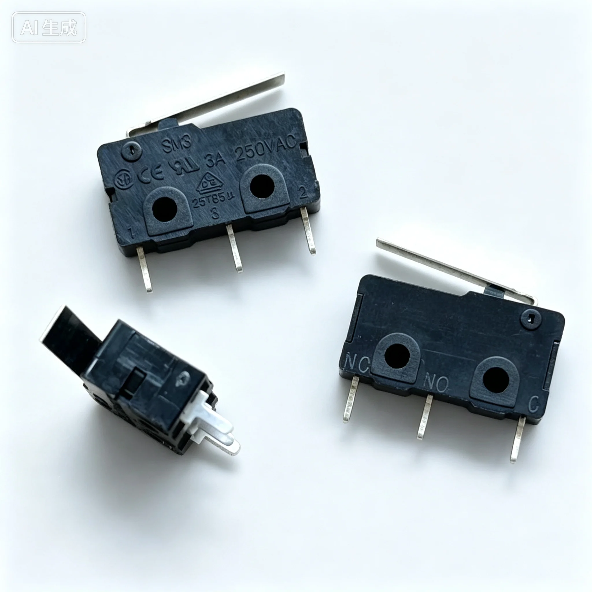 for 3 Pin SM3 Micro Switch 3A250V Straight Pin Medium Button Switch
