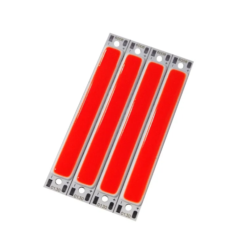 2-10PCS 60*8mm 3W 3V 6V COB LED Chips Panel Red Blue Green White Matrix On Lighting For Full Spectrum Source Strip Chip Lamp