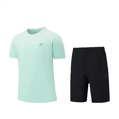 XTEP 남성용 T 셔츠 반바지 2025 봄 여름 충격 흡수 쿠션 탑 하의 등산 야외 혼합 색상 875229 A70154