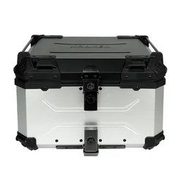 65L 55L 45L Motorcycle Top Box Helmet Box Aluminium Waterproof Motorcycle Trunk Tail Box Travel Motorbike Luggage Case Toolbox