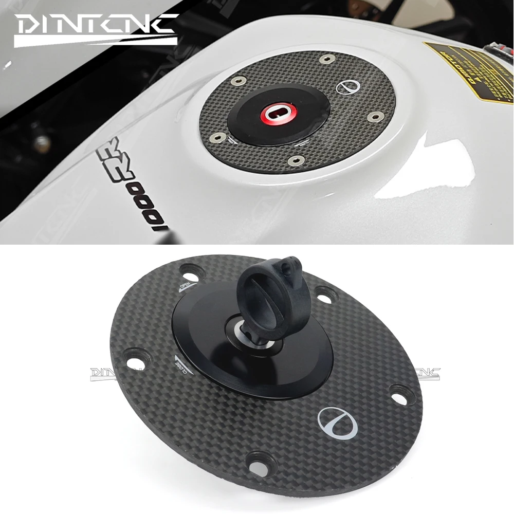 

For DUCATI Panigale V4 V2 Streetfighter SP 1299 1199 959 899 Quick Release Anti-Theft Lock Cover Kit Carbon Fiber Fuel Tank Cap