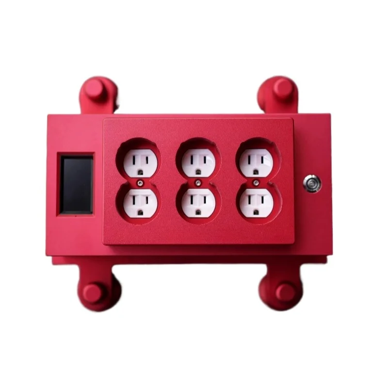 HiFi fever audio six American standard power socket, aluminum alloy shell digital display power socket, audio equipment power su