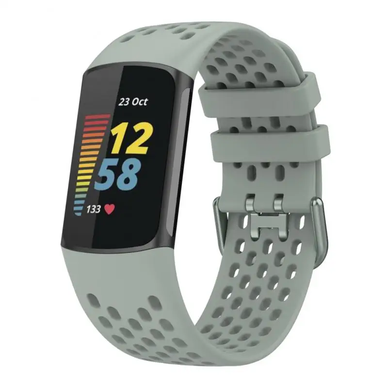 Cinturino di ricambio traspirante in Silicone per cinturino morbido accessori intelligenti cinturino per orologio per Fitbit Charge 5 di alta qualità