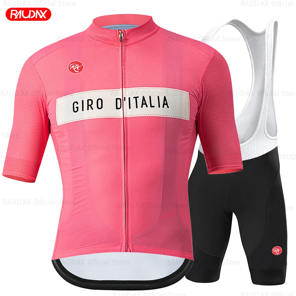 Rx GIRO Tour De ITALIA Cycling Jersey Set Short Sleeve Breathable MTB Bike Cycling Clothing Maillot Ropa Ciclismo Uniform Suit