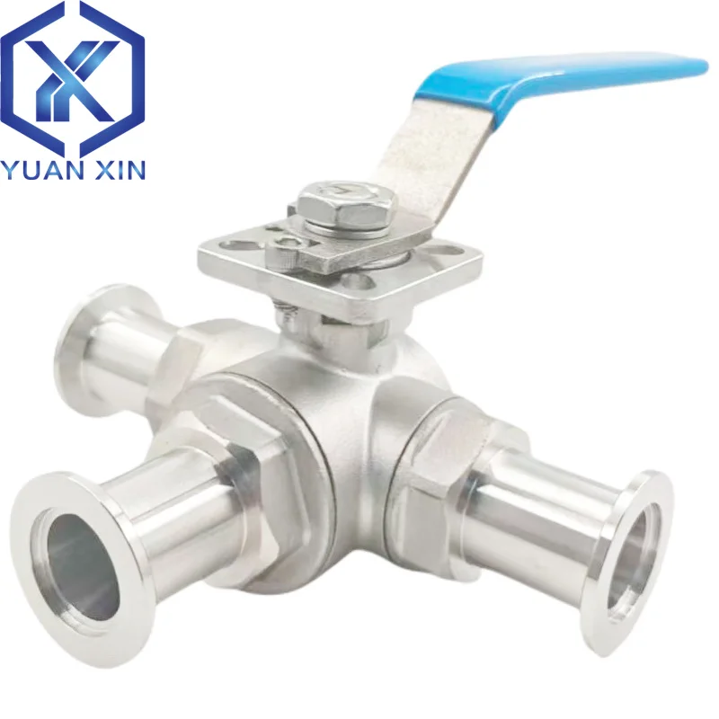 ISO-KF High Vacuum Three-Way Ball Valve L/T Type Flow KF16 KF25 KF40 KF50 - Vacuum Technology Components（NW）