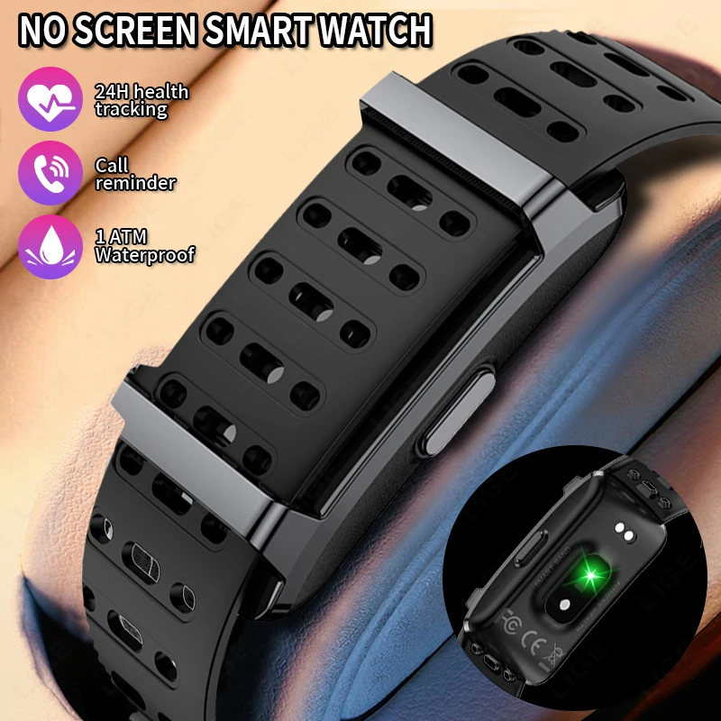 

LIGE Fashion 30-day Ultra-long Use Time Men Smart Watch Heart Rate Blood Oxygen Monitor No Screen Sport Men Women Smart Bracelet