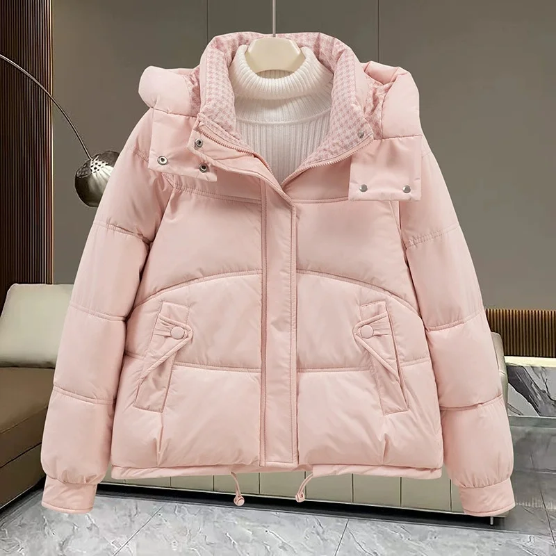 

Autumn Winter New Down Cotton Jacket Women Cotton-Padded Coat Thicke Warm Hooded Parkas Female Casual Tops Ladies Outerwear