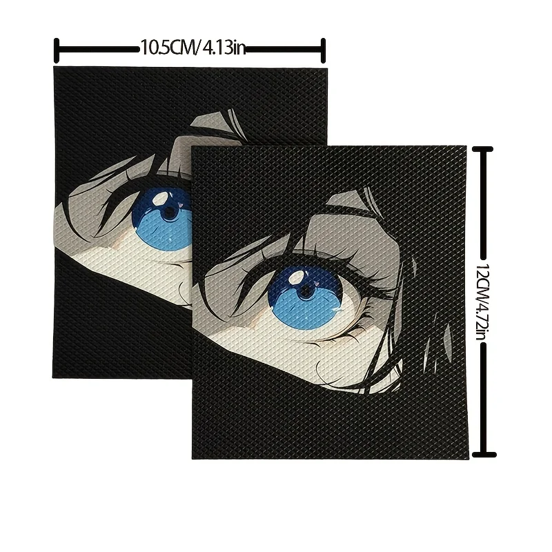 Anime Cool Eye Motorcycle Handlebar Stickers, JDM Style, Waterproof Anti-Scratch Sun-Proof Self-Adhesive Decals