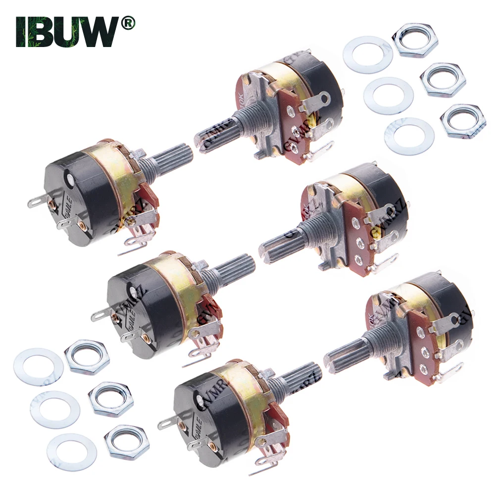 WH138 Potentiometer New Authentic Variable Resistor VR Resistance 5K 10K 20K 50K 100K 250K 500K Ohm Length of 20 cm