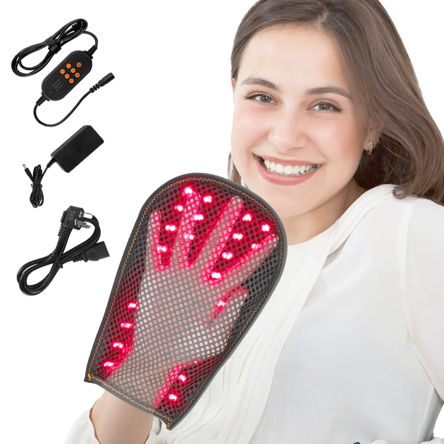 

2025 New LED Infrared Red Light Hand Gloves Device