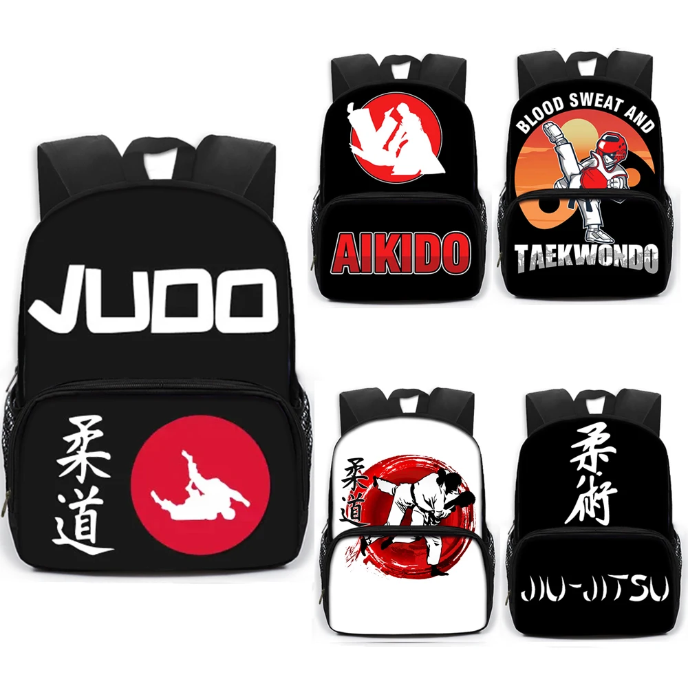 

Martial Art Judo Taekwondo Karate Backpack for Teenager Boys Girls Daypack Jiu-Jitsu Aikido Children School Bags Kids Book Bag