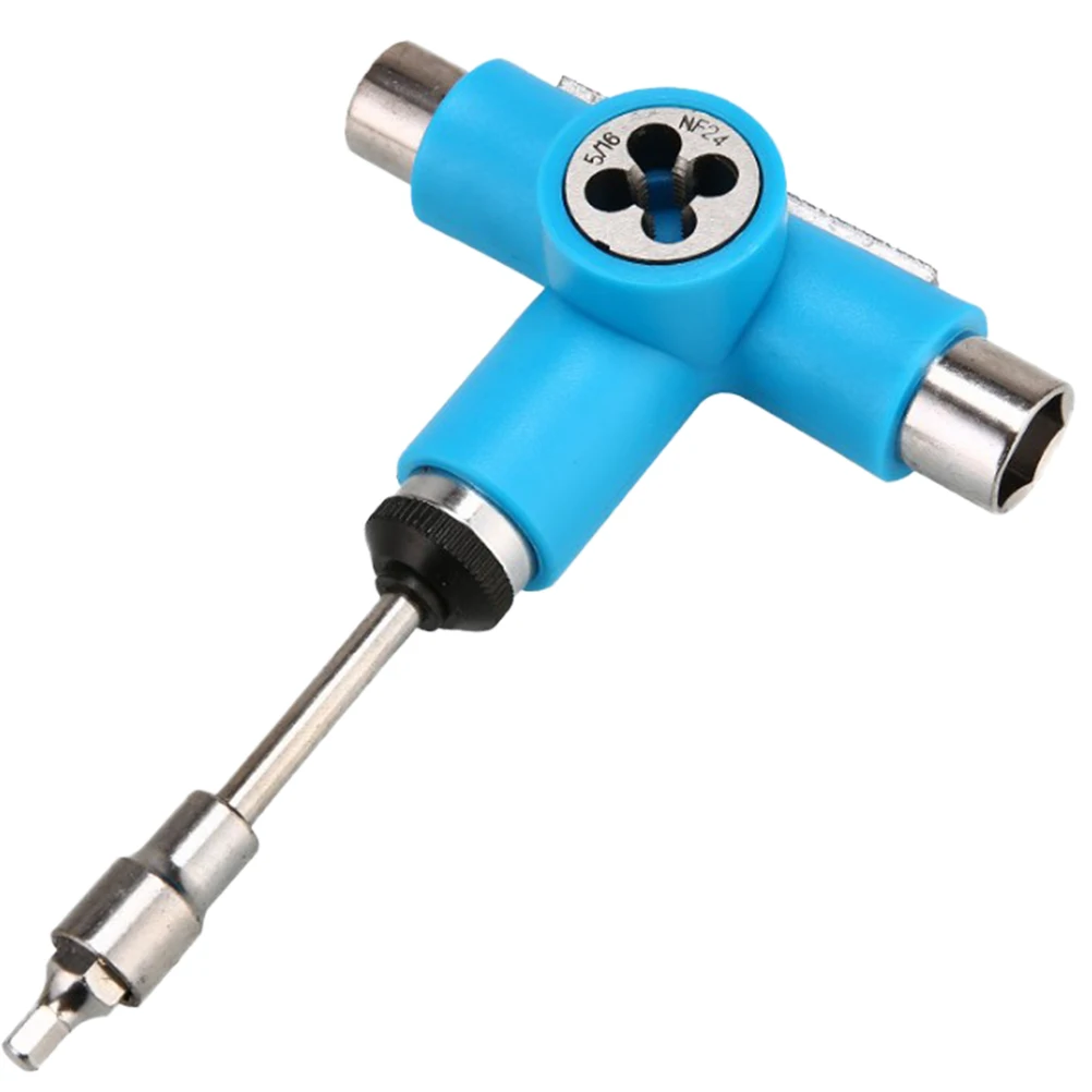 T Skateboard Tool Heavy Duty Multi-Function Ratchet All In One Portable Repair Wrench For Skateboards Longboards