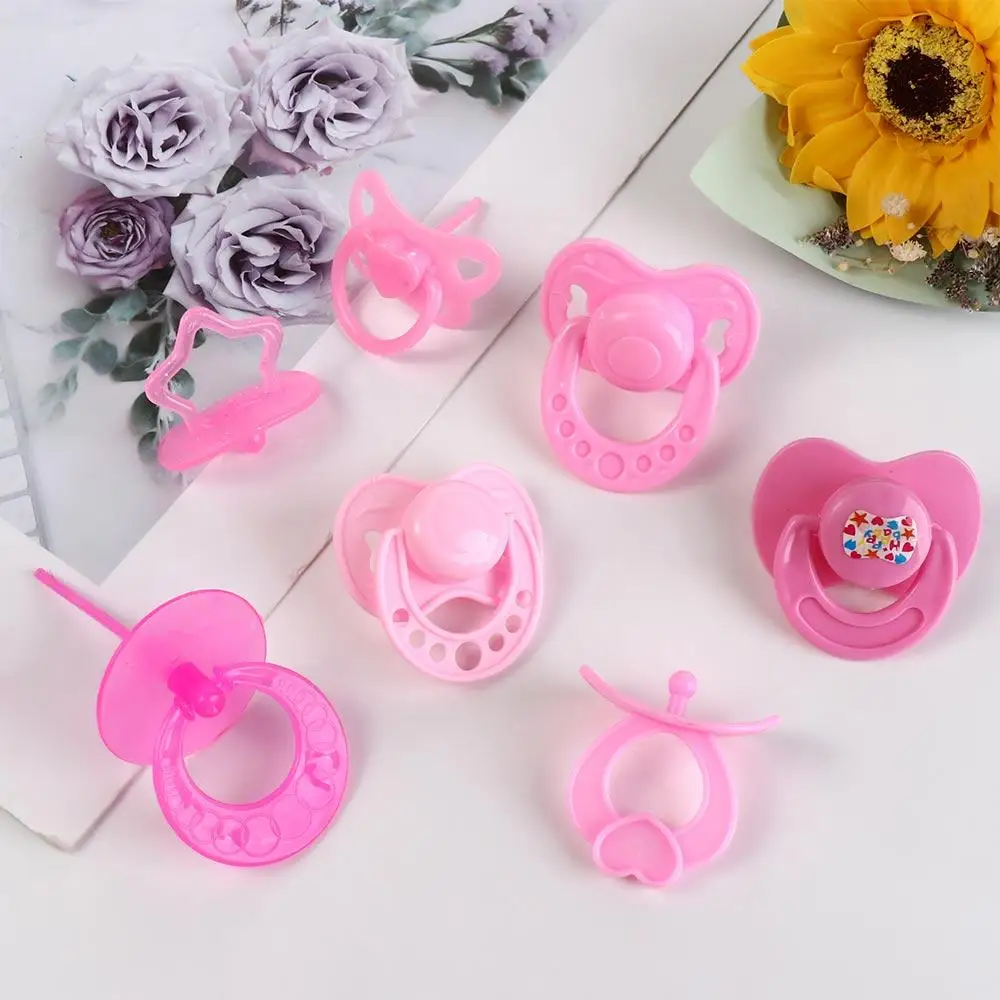 

Photo Props Pretend Play Pacifier Games DIY Decoration Miniature Pacifier Pink Plastic Pacifier Accessories