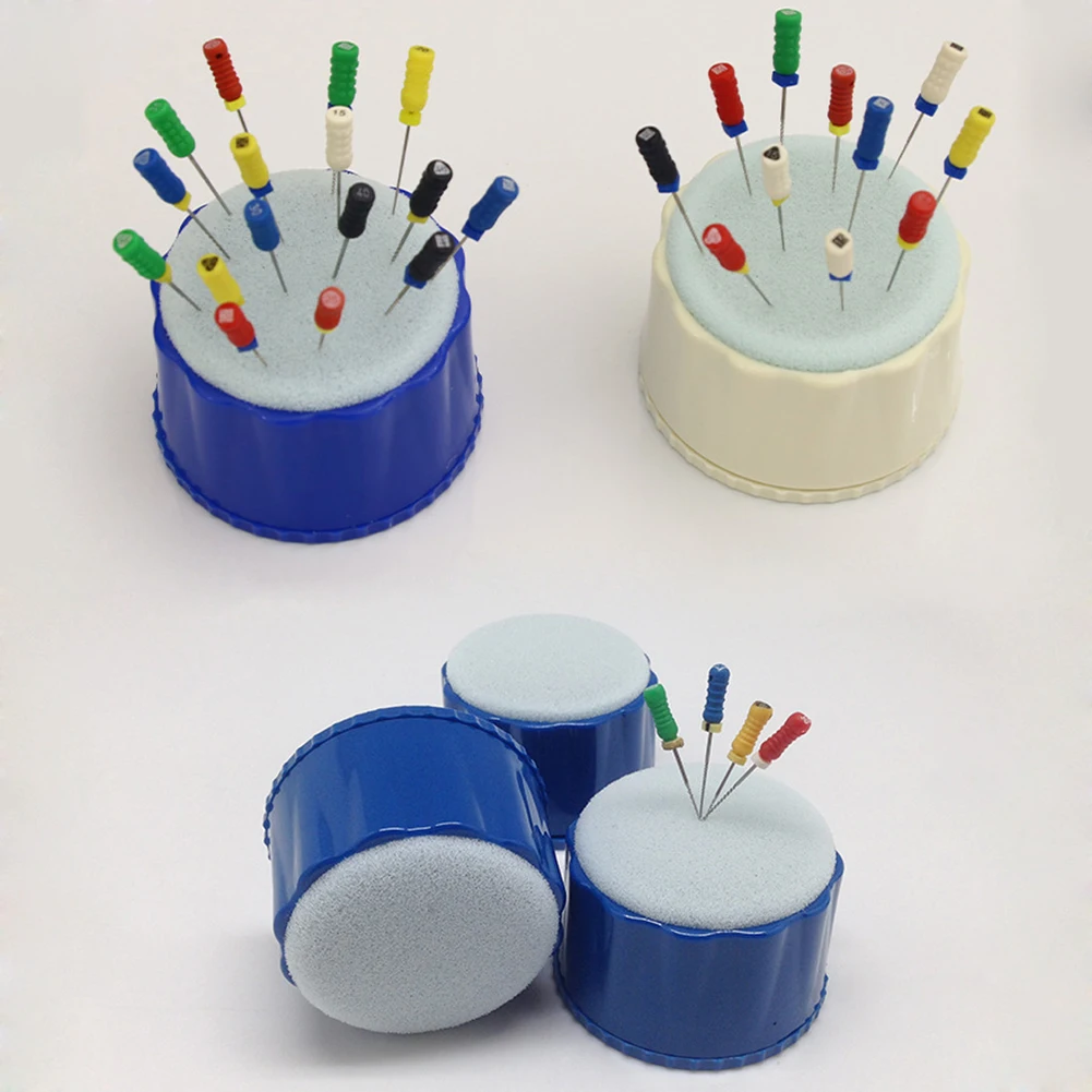 S/L Dental Endo File Clean Sponge Stand Holder Disposable Compatible Foam Sponge Pads Root Canal Files Tool Consumable Organizer
