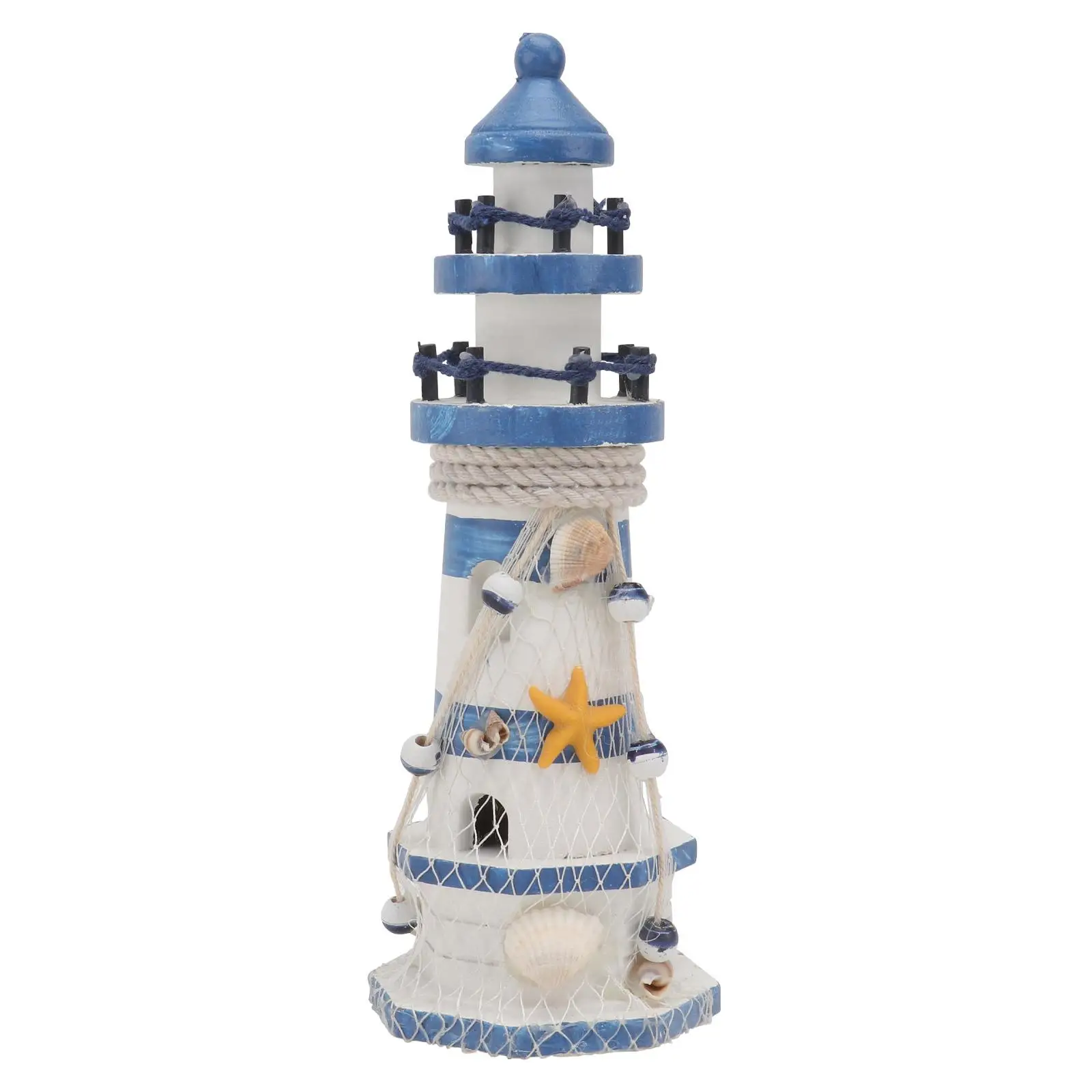 

Wood Lighthouse Ornaments Vintage Mediterranean Decor Material Home Office Christmas Large Model Building