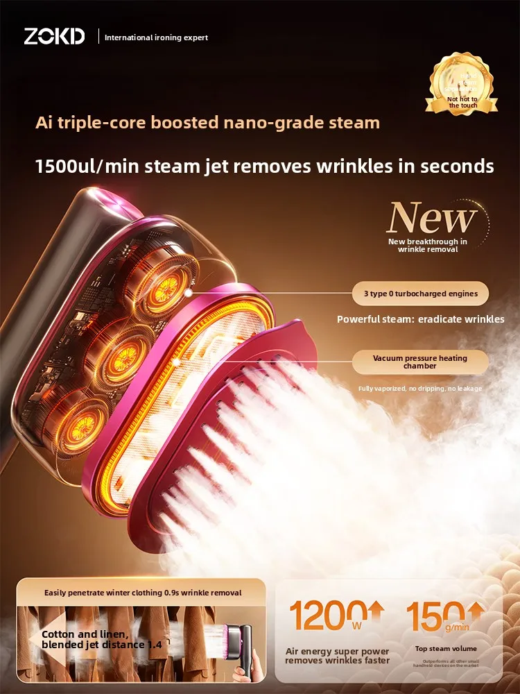 Handheld garment steamer, 2026 new model, small household steam iron, portable for clothes.